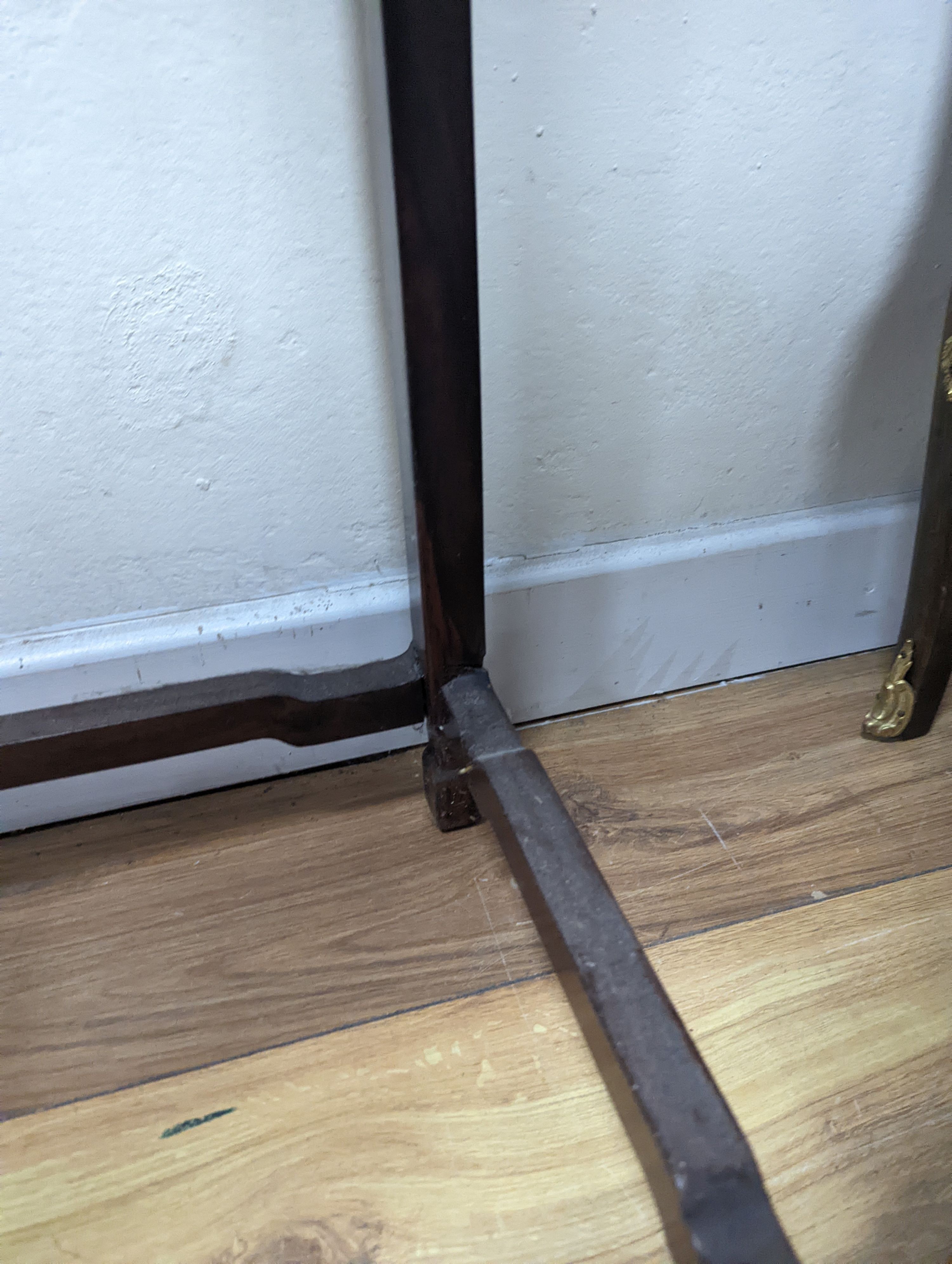 A Chinese carved hardwood vase stand, width 32cm, depth 33cm, height 110cm